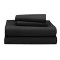 thumbnail image 2 of Splendid - Fitted Sheet + 2PC Pillowcases Only - 1800 Series Double Brushed Microfiber 3PC Set - (Full, Solid Black) - 15 Inch Deep Pocket Sheet, 2 of 4