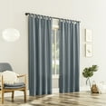 thumbnail image 2 of No. 918 Farrell Heathered Texture Semi-Sheer Tab Top Curtain Panel, 40"x84", Storm Blue, 2 of 8
