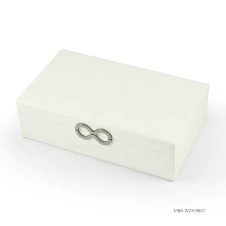 Contemporary 18 Note Matte White Infinity Musical Jewelry Box - A Time For Us (Romeo £ (Best Sega Games Of All Time)