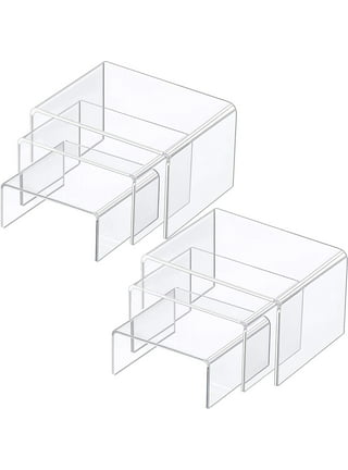 Generic Display Risers Clear Acrylic Riser Shelf Showcase Fixtures