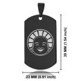 thumbnail image 2 of Stainless Steel Laughing Buddha Good Luck Charm Dog Tag Keychain Circle Ring, 2 of 2