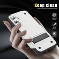 thumbnail image 4 of Dteck for Motorola G 5G 2022 Case with Built-in Kickstand, Heavy Duty Hybrid Shockproof Rugged Hard Plastic Bumper Soft Silicone Rubber Drop Protective Phone Cover,white, 4 of 7