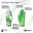 Zero Friction Ladies Golf Glove, Right Hand, One Size, Lime