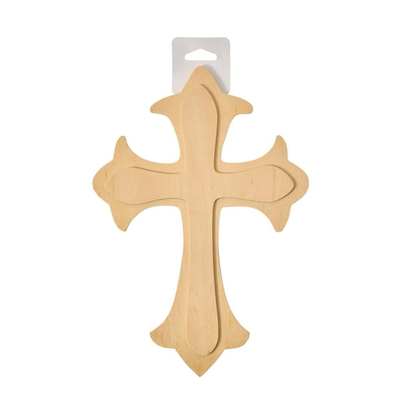 Hello Hobby 11" Wood Cross Plaque