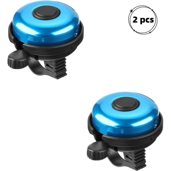 WLGJL Classic Bike Bell, Aluminum Bicycle Bell, Loud Crisp Clear Sound Bicycle Bike Bell for people,2pcs, Blue