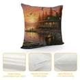 thumbnail image 4 of Chilfamy Sunset Birds Water Modern Farmhouse Rustic Decorative Couch Pillow Cases with Zipper Home Decor Aesthetic Decor Square 1PC 24x24in, 4 of 5