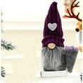 thumbnail image 2 of Fiaya Women Christmas Gnomes Decorations, Purple Handmade Plush Faceless Doll Decor, Christmas Elf Doll Ornaments for Table Holiday Party Decor (A), 2 of 3