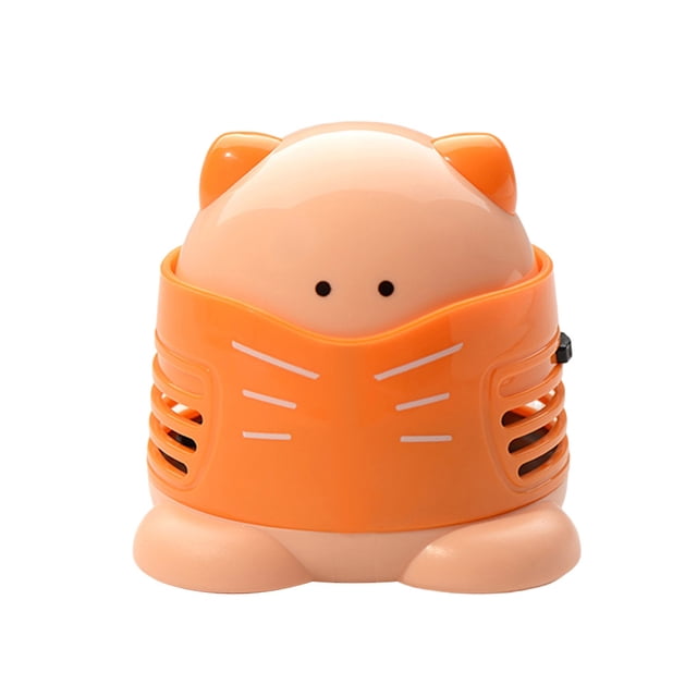 maskred Cat Desktop Vacuum Cute Style Mini Electric Keyboard Dust Collector Paper Scrap Quicker Picker Drill Tool Tools Orange