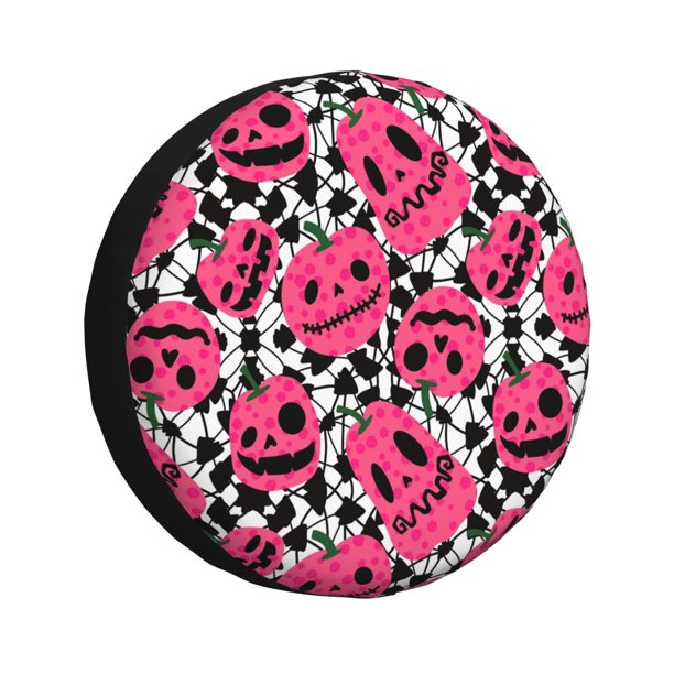 Balery Halloween Pumpkins Cubiertas para Neumáticos - Protector Resistente para Neumáticos de Camioneta, SUV, Remolque, Camper y RV-15 inch