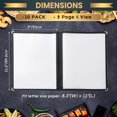 thumbnail image 2 of Menu Covers AMGSH, 21,6 x 27,9 cm, 10 unidades, 2 páginas, 4 vistas, PVC transparente, 2 of 5