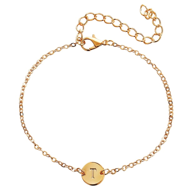 Pulseras para mujer, regalos para mujer, regalo de moda para mujer, pulsera con colgante de cadena con 26 letras en inglés y nombre, joyería, pulsera de moda.
