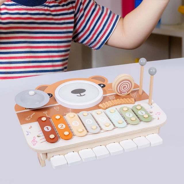 Baby Musical Toy Kids Drum Drum, multifunción, juguetes de aprendizaje, instrumento musical para niños de 3+ niños niños pequeños