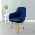 thumbnail image 4 of Housse de chaise extensible pour salle à manger, bureau (bleu marine), 4 of 5