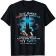 thumbnail image 1 of Camiseta de Mujer "Way Maker" Jesús Hacedor de Milagros, Estampado Divertido para Viaje, Cuello Redondo y Manga Corta, Diseños Personalizados, Regalo Ideal - Negro, 1 of 7