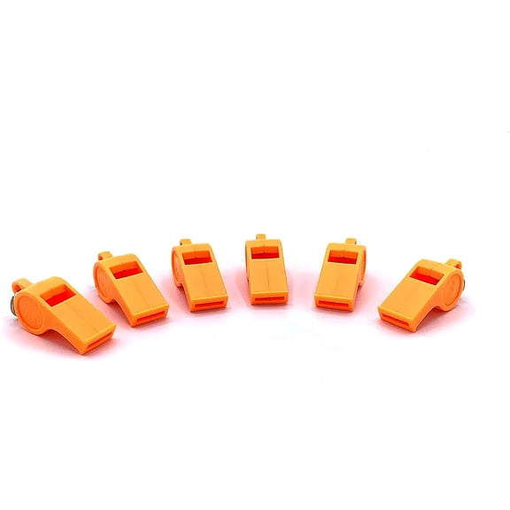 American Whistle Corporation Safety Whistle, Patriot 6-Pack, Orange
