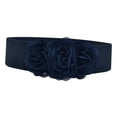 thumbnail image 3 of Cinturón de cintura elástica Cinturón ancho de la aleación para mujeres para la decoración de la blusa de ropa Azul oscuro, 3 of 8