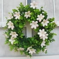 thumbnail image 6 of Spring Wreath, Front Door Wreath, Artificial Eucalyptus Flower Wreath, 30cm Small Floral Door Decoration, for Spring Summer Home Decor, Indoor Outdoor Wall Hanging, Front Door Porch Tabletop Decor, 6 of 6