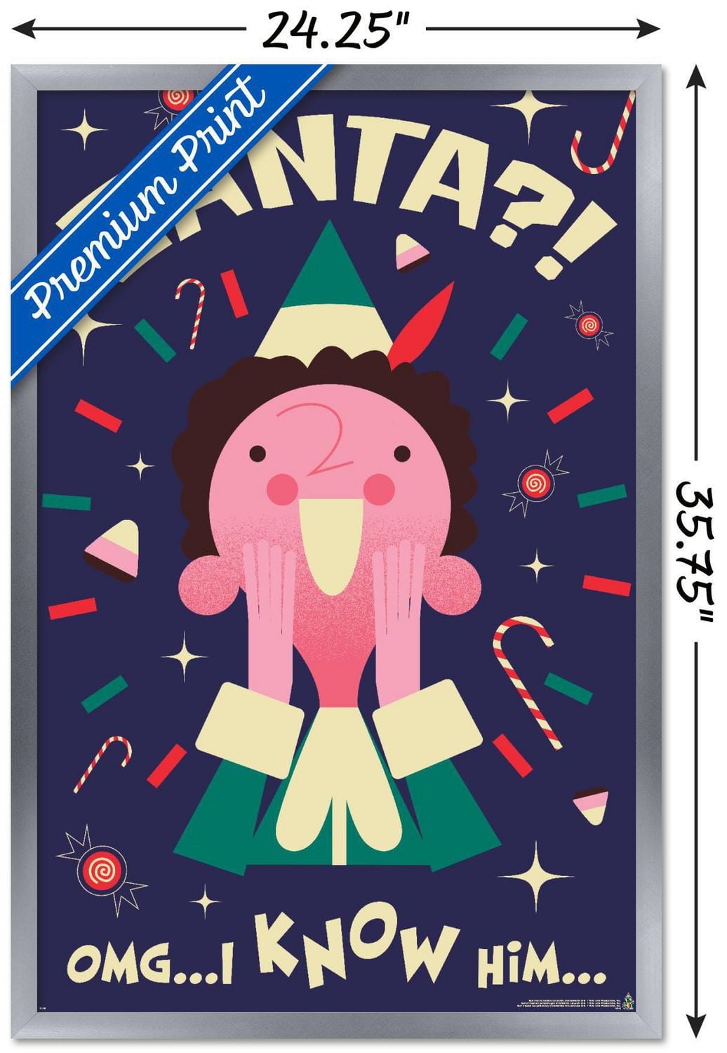 Elf - I Know Him Wall Poster, 14.725" x 22.375" Framed