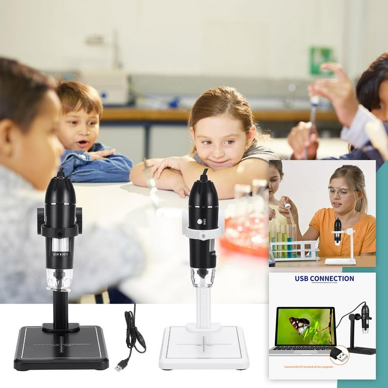 TOMLOV Coin Microscope, 1000X 4.3 Digital Microscope, 720P LCD & 8  Adjustable LED Lights, PC View for Kids Adults (32GB TF Card) 