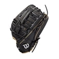 thumbnail image 4 of Guante de béisbol Wilson A700 Outfield de 12.5 pulgadas, negro/rubio/blanco, 4 of 5