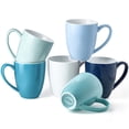 thumbnail image 1 of Juego de tazas de café Mfacoy de porcelana, 400 ml (13 oz), color azul surtido, 6 unidades, 1 of 6