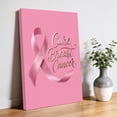 Care Breast Cancer Canvas Wall Art for Living Room, Pink Ribbons Caring ...