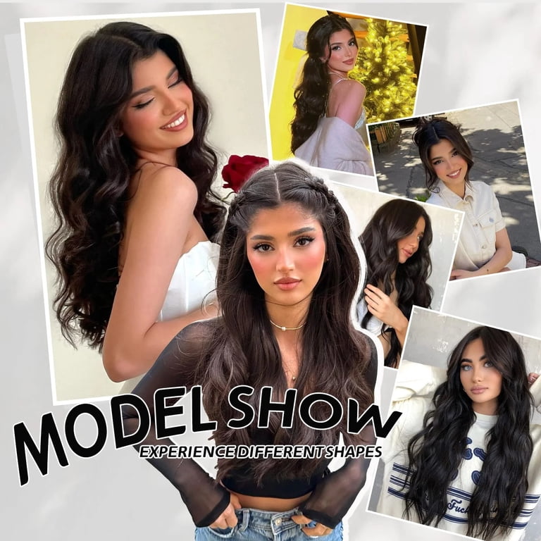 DOPI Hair Extensions 20 Inch Invisible Wire Medium Brown  display picture 1
