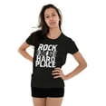 thumbnail image 4 of Caught Between Rock Me Hard Place Womens Fitted Plus Size Graphic Tee Brisco Brands 2X, 4 of 5