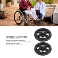 thumbnail image 3 of Roue de Fauteuil Roulant, Roue Grand Antidérapante Noire Résistante à l'Usure 2 Pcs pour la Plupart des Fauteuils Roulants Électriques, 3 of 7