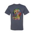thumbnail image 3 of Dean Russo Sweet Poodle Dog Lover Men's Graphic T-Shirt, Vintage Heather Blue, 4X-Large, 3 of 6