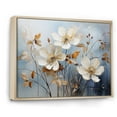 thumbnail image 2 of Designart "Blue Muted botanics I" Abstract Botanicals Floater Framed Canvas Print, 2 of 7