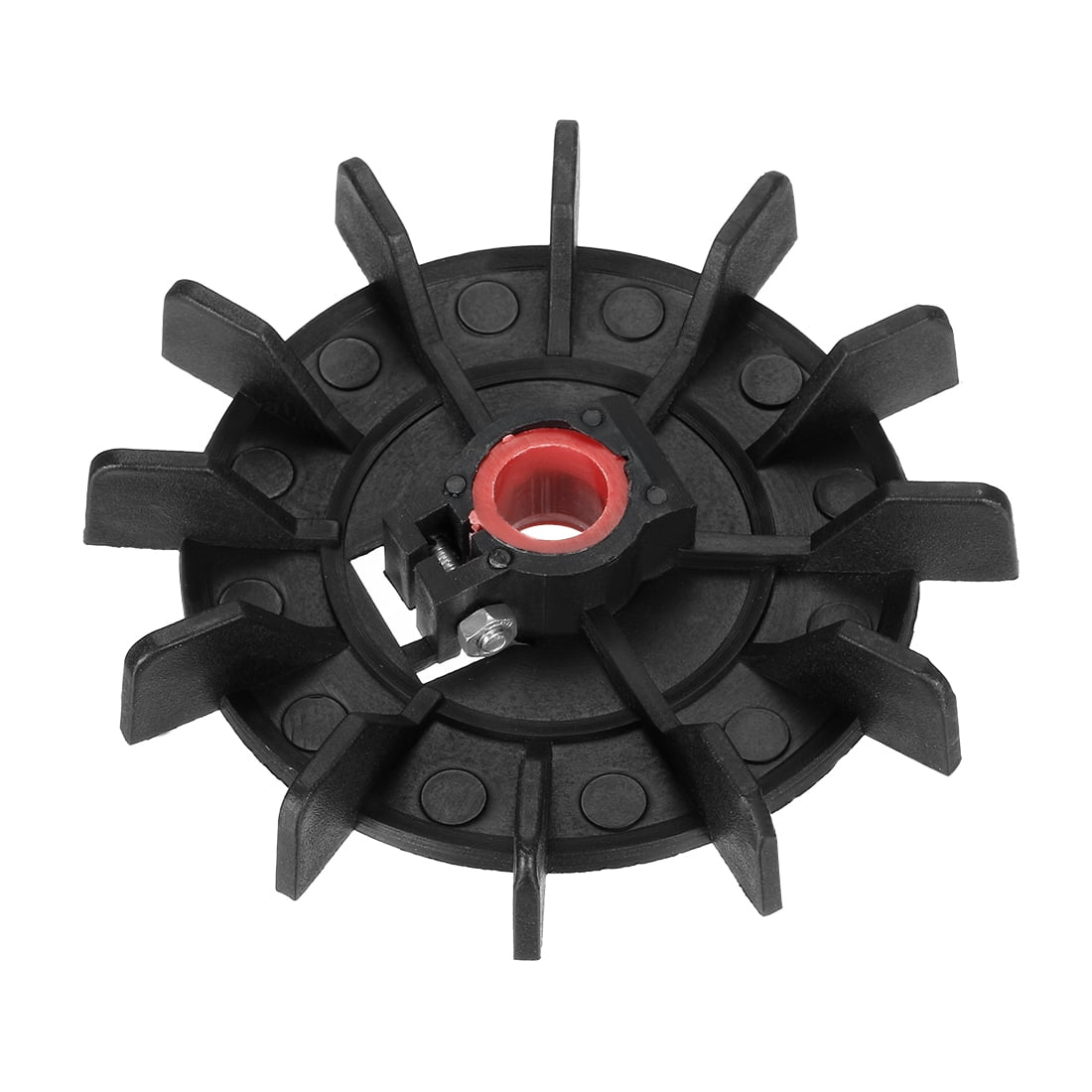 1Pcs 116*14mm Round Shaft Replacement Black Plastic 12 Impeller Motor Fan Vane