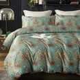 thumbnail image 1 of Queen Size Set Boho Floral Pattern Duvet Cover Queen for Queen Size Bed Vintage, 1 of 8