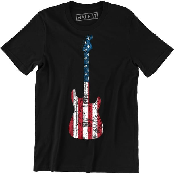 Half It - American Flag Guitars - Amazing Guitarist Musician Men's Gift ...