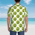 thumbnail image 3 of Lsque Happy Fruit pattern Hawaiian Shirt for Men, Unisex Summer Beach Casual Short Sleeve Button Down Shirts-Medium, 3 of 9