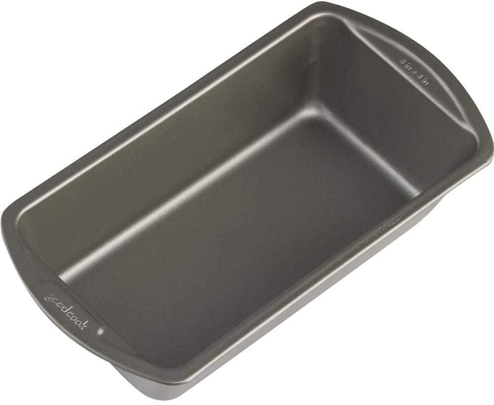 Good Cook 04025 4025 Loaf Pan, 8 x 4 Inch, Grey3pack