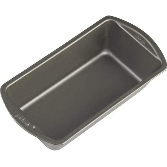 Good Cook 04025 4025 Loaf Pan, 8 x 4 Inch, Grey3-pack