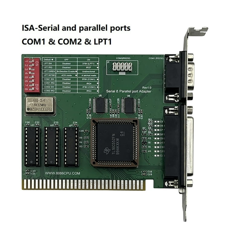 Retro ISA Interface Card Compatible with 8086-586 for Pentium