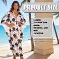 thumbnail image 2 of DISNIMO Palm Tree Print Women's Kaftan Dress Plus Size V-Neck Swimsuit Coverup Batwing Sleeves Caftan Beach Cover up Lightweight Loose Swimwear Coverups, 2 of 7