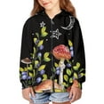 thumbnail image 4 of Xoenoiee Blueberry Mushroom Star Moon Girls Boys Zip-Up Hoodies Kids Fall Winter Warm Sweatshirt Jacket with Pocket Youth Long Sleeve Shirt Top Teen Clothes Outfits, 14-16 Years, 4 of 7