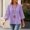 Purple women v neck tee a1, variant on Tusihei Women V Neck 3/4 Sleeve Casual Tops Loose Fit Boho Pullover Tee Solid Basic Comfy Summer Fall Outfits Beach Blouse, Purple S