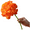 Deep Orange, variant on Luolandi Artificial Scorched Edge Hydrangea Silk Flower Bouquet Arrangement for Home Blue-pink