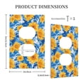 thumbnail image 3 of Balery Ocean Wave Sunflower for Duplex Wall Plates Kit, Electrical Outlet Covers, Standard Size 1-Gang 5.0" x3.0", Electric Receptacle Plug Covers-Style S, 3 of 6
