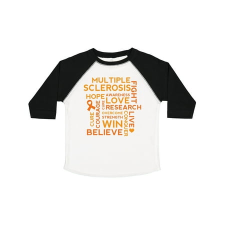 

Inktastic Multiple Sclerosis Awareness Word Cloud Gift Toddler Boy or Toddler Girl T-Shirt