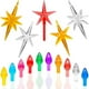 thumbnail image 1 of wonima02 Ceramic Christmas Tree Replacement Lights/Bulbs, Ceramic Tree Medium Multicolor Twist Light Ornaments(117 Bulbs+5 Topper Star), 1 of 1