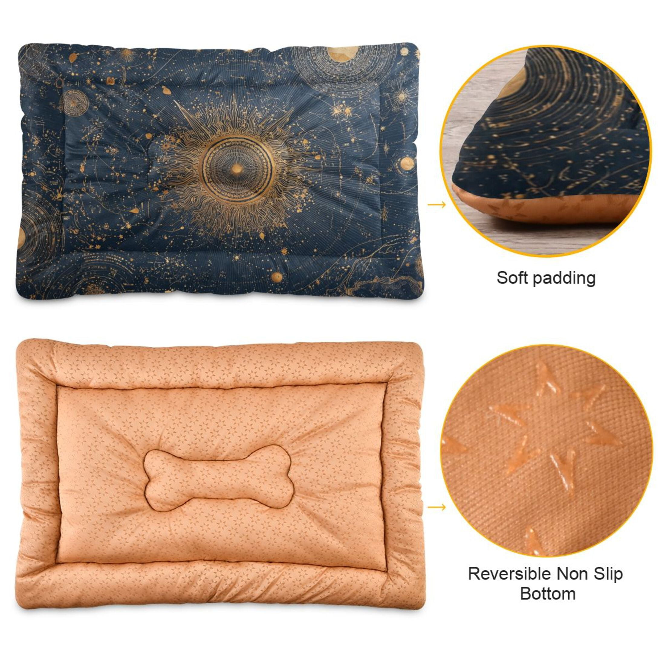 Cozy Mat Pet Bed Indoor Outdoor Warm Soft For Cat Dog Puppy(S/M) Map Of The Stars