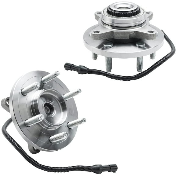 Detroit Axle - 4WD Front Wheel Bearing Hubs for 2007-2010 Ford Expedition Lincoln Navigator, Replacement 2008 2009 Expedition Navigator Wheel Bearing & Hubs Assembly Set
