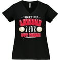 thumbnail image 3 of Inktastic That's My Awesome Sister Out There with Volleyballs Women's Plus Size V-Neck T-Shirt, 3 of 5
