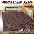 thumbnail image 4 of Superior Cardinal Vintage Washable Indoor Area Rug, 2'7" x 10', Red, 4 of 12