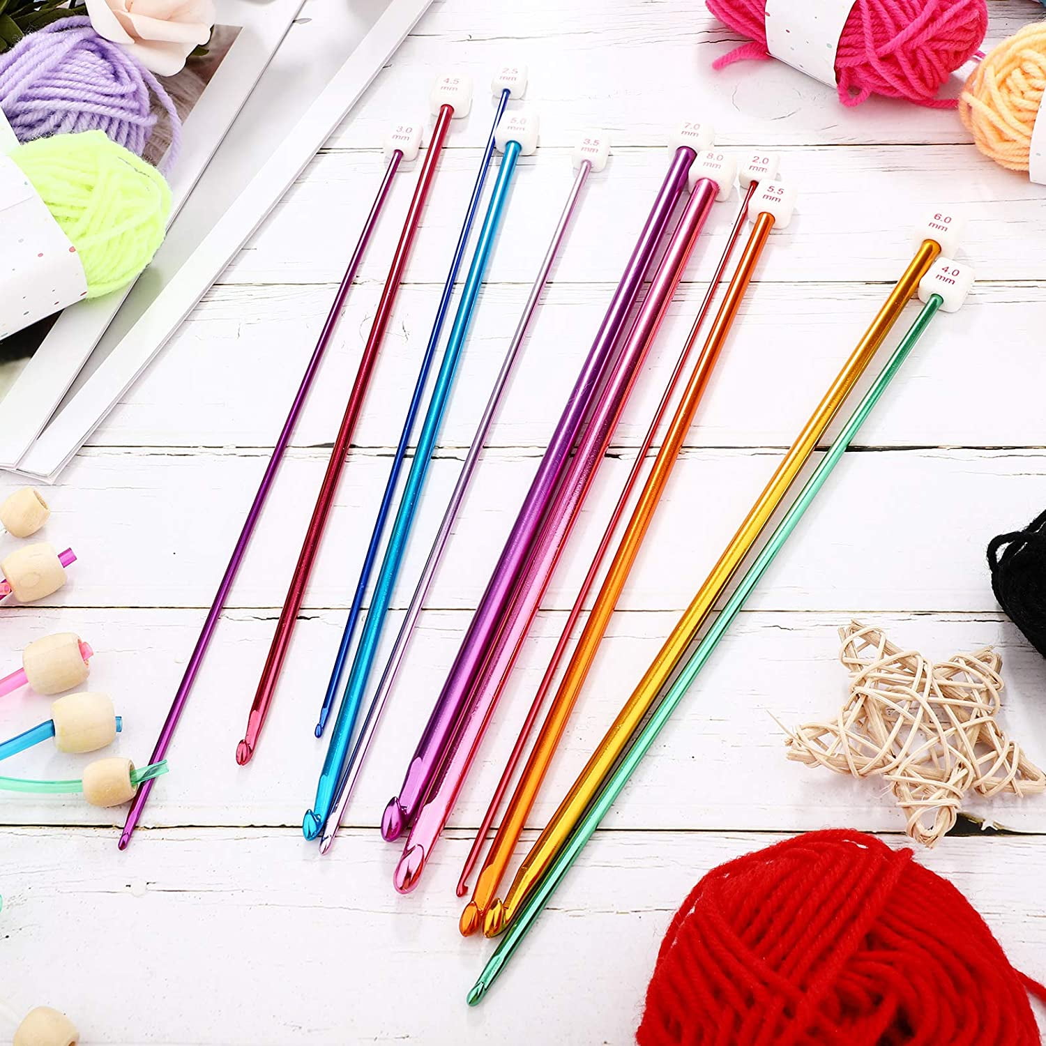Kitcheniva Afghan Tunisian Crochet Hook Set With Cable